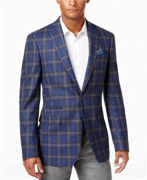 mens burberry blue plaid sport coat|Men's Burberry Designer Blazers & Sport Coats .